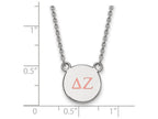 LogoArt Sterling Silver Delta Zeta Extra Small Enameled Pendant Necklace With 18 Inch