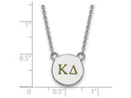 LogoArt Sterling Silver Kappa Delta Extra Small Enameled Pendant Necklace With 18 Inch