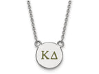 LogoArt Sterling Silver Kappa Delta Extra Small Enameled Pendant Necklace With 18 Inch