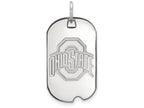 LogoArt Sterling Silver Ohio State University Small Dog Tag Pendant Necklace