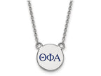 LogoArt Sterling Silver Theta Phi Alpha Extra Small Enameled Pendant Necklace With 18 Inch