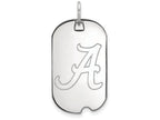 LogoArt Sterling Silver University Of Alabama Small Dog Tag Pendant Necklace