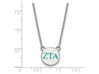 LogoArt Sterling Silver Zeta Tau Alpha Extra Small Enameled Pendant Necklace With 18 Inch