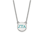 LogoArt Sterling Silver Zeta Tau Alpha Extra Small Enameled Pendant Necklace With 18 Inch