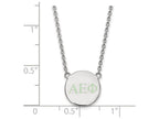 LogoArt Sterling Silver Alpha Epsilon Phi Small Enameled Pendant Necklace With 18 Inch