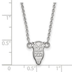 LogoArt Sterling Silver Auburn University Large Dog Tag Pendant Necklace