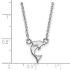 LogoArt Sterling Silver Chicago Blackhawks Small Enamel Pendant Necklace