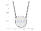 LogoArt Sterling Silver Delta Delta Delta Small Enameled Pendant Necklace With 18 Inch