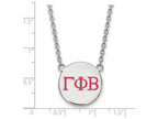 LogoArt Sterling Silver Gamma Phi Beta Small Enameled Pendant Necklace With 18 Inch
