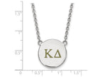 LogoArt Sterling Silver Kappa Delta Small Enameled Pendant Necklace With 18 Inch
