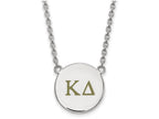 LogoArt Sterling Silver Kappa Delta Small Enameled Pendant Necklace With 18 Inch