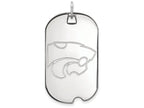 LogoArt Sterling Silver Kansas State University Large Dog Tag Pendant Necklace