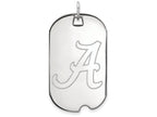 LogoArt Sterling Silver University Of Alabama Large Dog Tag Pendant Necklace