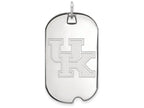LogoArt Sterling Silver University Of Kentucky Large Dog Tag Pendant Necklace