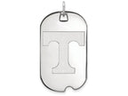 LogoArt Sterling Silver University Of Tennessee Large Dog Tag Pendant Necklace