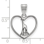 LogoArt Sterling Silver University Of Virginia Large Dog Tag Pendant Necklace