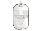 LogoArt Sterling Silver University Of Virginia Large Dog Tag Pendant Necklace
