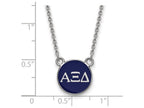 LogoArt Sterling Silver Alpha Xi Delta Extra Small Enameled Pendant Necklace With 18 Inch