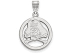 LogoArt Sterling Silver East Carolina University Sm Pendant Necklace In Circle
