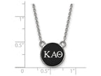 LogoArt Sterling Silver Kappa Alpha Theta Extra Small Enameled Pendant Necklace With 18 Inch