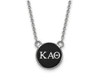 LogoArt Sterling Silver Kappa Alpha Theta Extra Small Enameled Pendant Necklace With 18 Inch