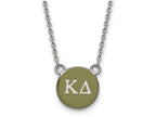LogoArt Sterling Silver Kappa Delta Extra Small Enameled Pendant Necklace With 18 Inch