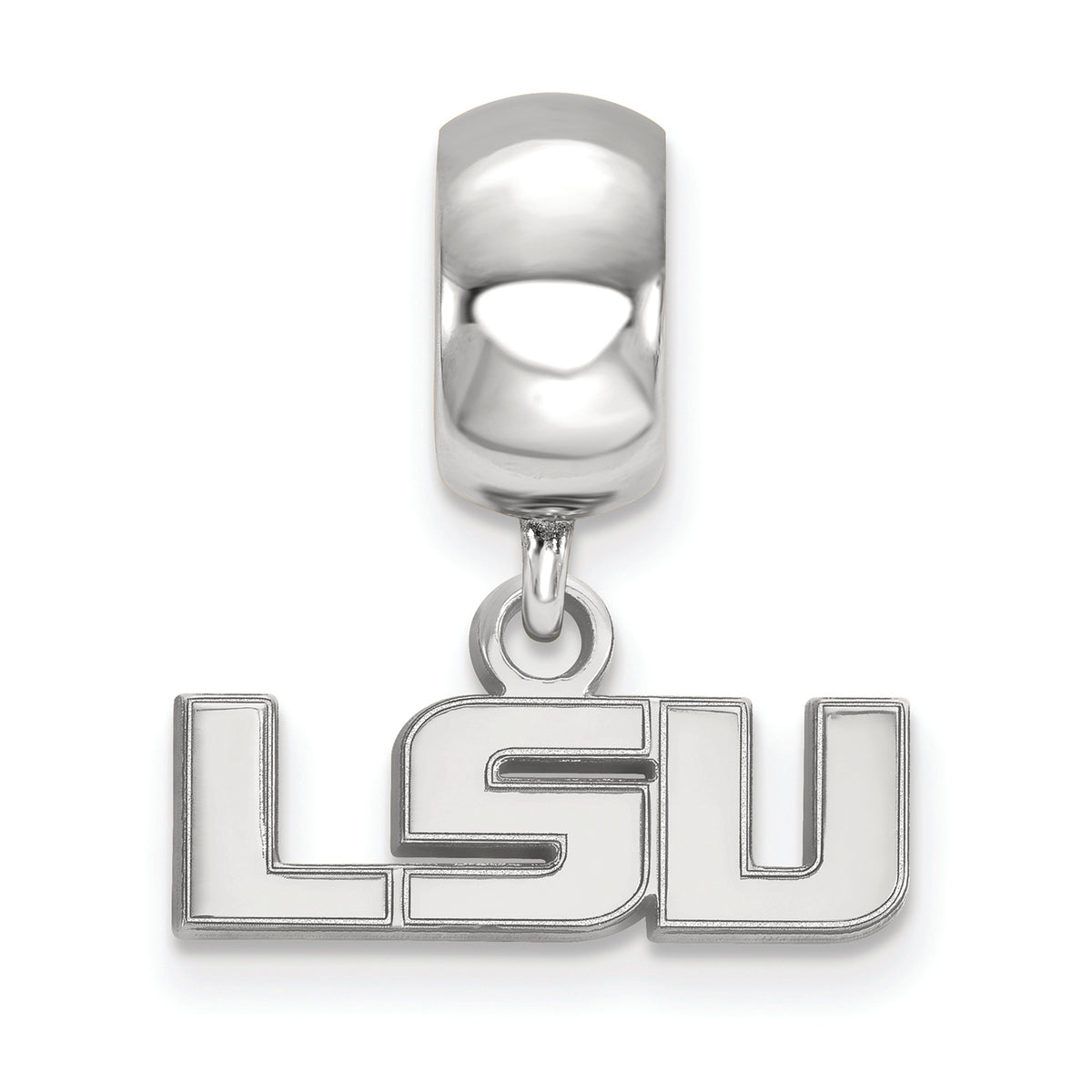 LogoArt Sterling Silver Louisiana State University Bead Charm Charm Xs Dangle Bead Charm