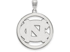 LogoArt Sterling Silver University Of North Carolina L Pendant Necklace In Circle