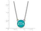 LogoArt Sterling Silver Zeta Tau Alpha Extra Small Enameled Pendant Necklace With 18 Inch