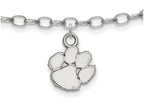 LogoArt Sterling Silver Clemson University Anklet