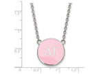 LogoArt Sterling Silver Delta Gamma Small Enameled Pendant Necklace With 18 Inch