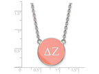 LogoArt Sterling Silver Delta Zeta Small Enameled Pendant Necklace With 18 Inch