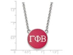 LogoArt Sterling Silver Gamma Phi Beta Small Enameled Pendant Necklace With 18 Inch