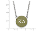 LogoArt Sterling Silver Kappa Delta Small Enameled Pendant Necklace With 18 Inch