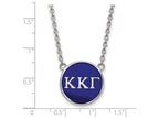 LogoArt Sterling Silver Kappa Kappa Gamma Small Enameled Pendant Necklace With 18 Inch