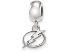 LogoArt Sterling Silver Tampa Bay Ligtning Bead Charm Charm Xs Dangle Bead Charm