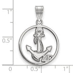 LogoArt Sterling Silver Marquette University Large Enamel Pendant Necklace