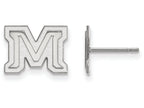 LogoArt Sterling Silver Montana State University Xs Post Earrings
