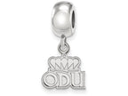 Logoart 925 Sterling Silver Old Dominion University Extra Small Dangle Bead Charm