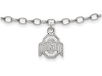 LogoArt Sterling Silver Ohio State University Anklet