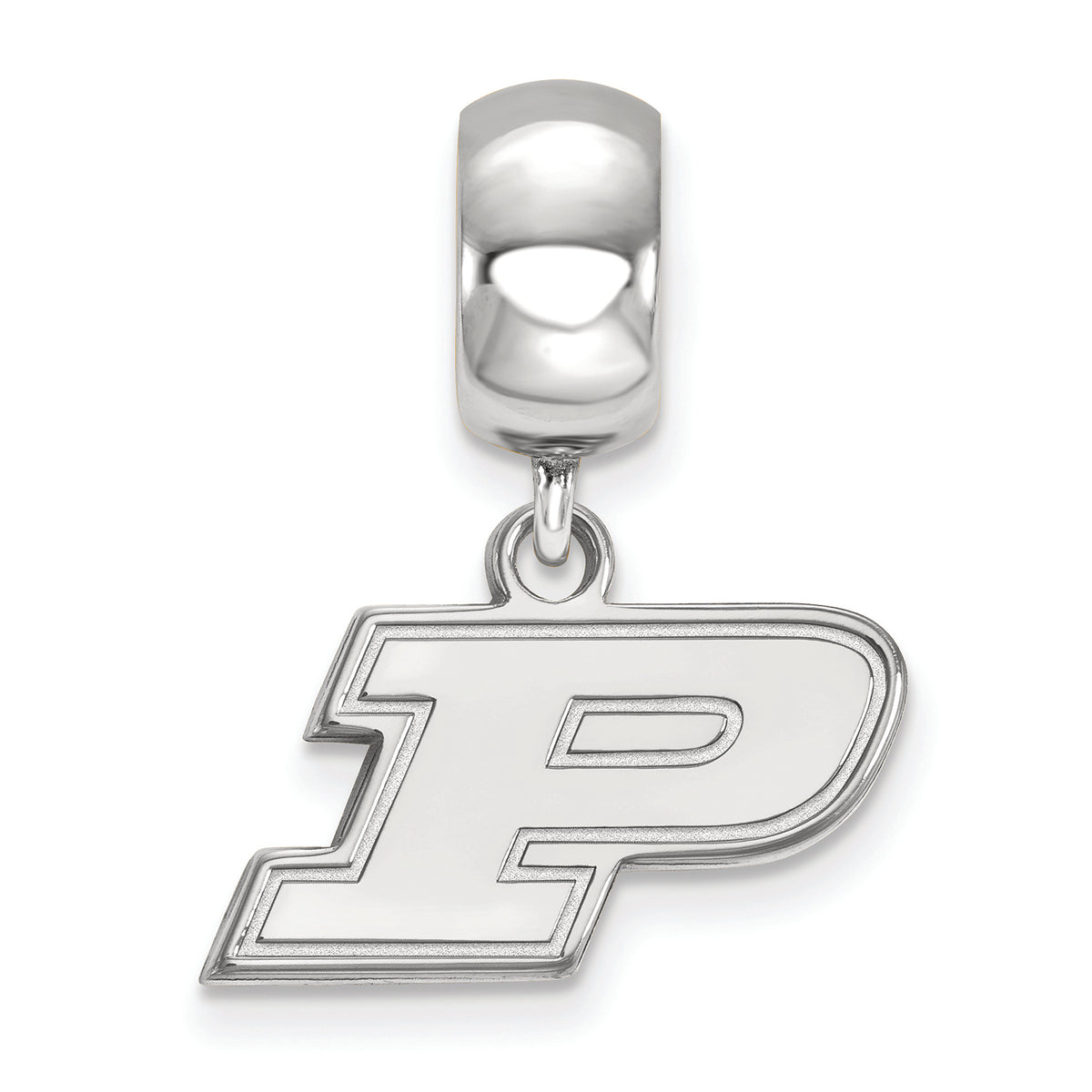 LogoArt Sterling Silver Purdue Bead Charm Charm Xs Dangle Bead Charm
