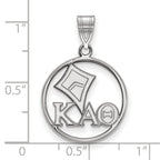 LogoArt Sterling Silver New York Rangers Large Enamel Pendant Necklace