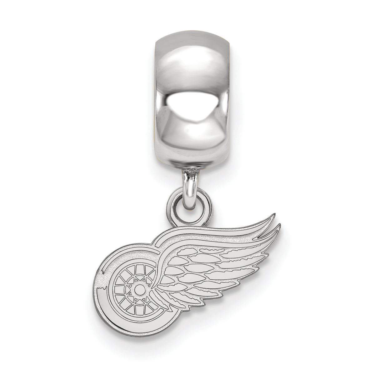 LogoArt Sterling Silver Detroit Red Wings Bead Charm Charm Xs Dangle Bead Charm