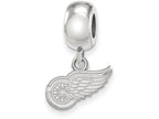 LogoArt Sterling Silver Detroit Red Wings Bead Charm Charm Xs Dangle Bead Charm