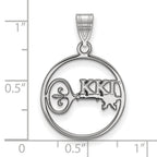 LogoArt Sterling Silver San Jose Sharks Large Enamel Pendant Necklace