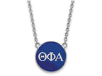 LogoArt Sterling Silver Theta Phi Alpha Small Enameled Pendant Necklace With 18 Inch