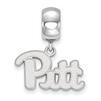 LogoArt Sterling Silver University Of Pittsburgh Bead Charm Charm Small Dangle Bead Charm