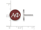 LogoArt Sterling Silver Alpha Phi Enameled Post Earrings