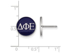 LogoArt Sterling Silver Delta Phi Epsilon Enameled Post Earrings