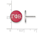 LogoArt Sterling Silver Gamma Phi Beta Enameled Post Earrings